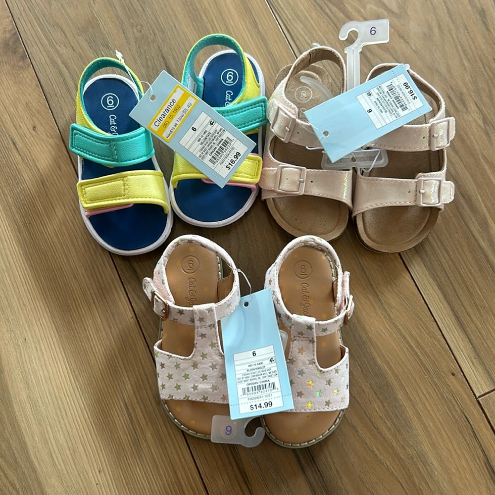 New with tags Cat and Jack sandals